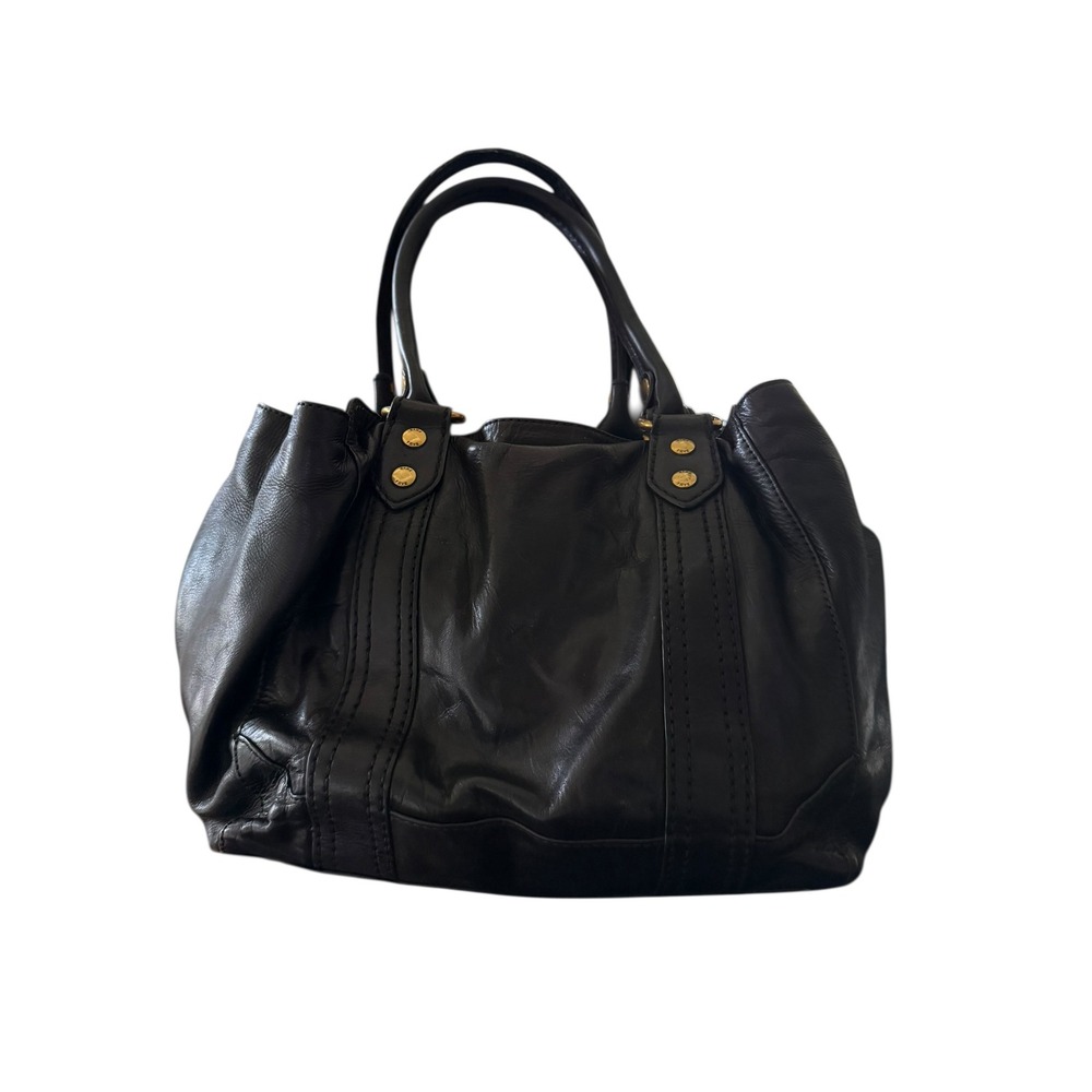 FRYE Melissa Leather Tote Black Shoulder Bag Women's Medium Size - Picture 2 of 14